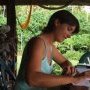 Ambiance studieuse sur la terrasse ou j'ecris mes chroniques
